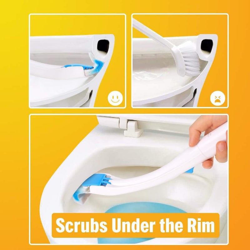 Effacera Disposable Toilet Bowl Brush Holder System, Fresh Refills for Bathroom Scrubber, 1 Toilet Brush+1 Holder+1 Cleaning Glove+12 Refills - Image 4